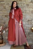 Nonni Gingham Poet Blouse Sangria